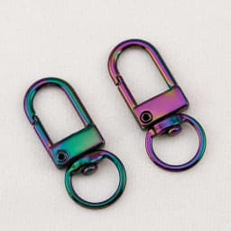 10pcs Electroplating Illusion Color Snap Lobster Clasp Hooks For DIY Colorful Trinkets Making Rotating Pet Keychains Bag Keyring