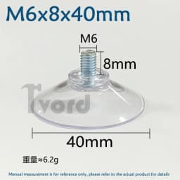 M4 M5 M6 M8 Transparent Suckers With Screw PVC Plastic Sucker Pad Holder Turn Nut Glass Table Tops Storage Tool Hooks