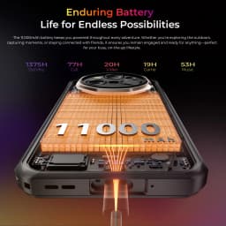 OUKITEL WP55 Ultra Rugged Phone - Thermal Imaging 5G MTK 7025,11000mAh,12+512GB,108MP 6.6" NFC Android15 Mobile