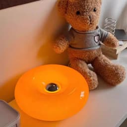 Nordic LED Wall Lamp Creative Donut Design Touch Switch Stepless Dimming For Bedroom Study Room Living Room Indoor Lighting