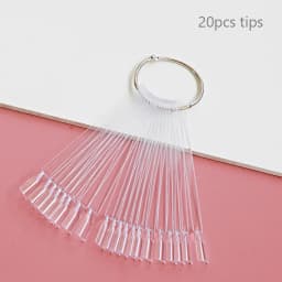 Nail Display Sticks Nail Swatch False Nail Tips Nail Gel Polish Practice Clear Natural Colors Display Board for Nail Art Tools