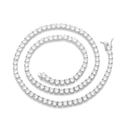 Certified GRA Moissanite Tennis Necklace 3/4/5/6mm Solid 925 Sterling Silver Diamond Tennis Necklaces for Women Man MS035