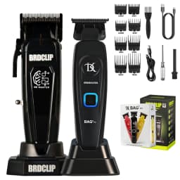Professional Electric Hair Clipper BRD 106 with Base 7500RPM Hair Trimmer for Man DK-078 DLC Blade 7200RPM Barber Shop 2PC Set