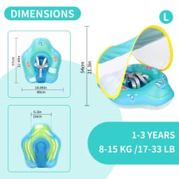 Swimbobo New Upgrade Baby Swimming Pool Float With Inflatable Infant Floating Ring Kids Swim Circle Bathing Summer Toys