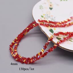 4mm 130pcs High Quality Triangle Crystal Glass Beads Shiny Color Loose Beads For Jewelry Making DIY Earring Necklace