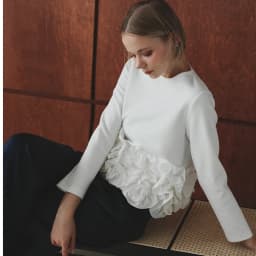 Floral Decorative Plate Short Sweatshirt Women's Spring Autumn Design Unique Attractive Beautiful Straight Cut Ladies' Top
