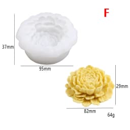 3D Jasmine Rose Flower Silicone Mold DIY Chocolate Cake Decor Pudding Desserts Pastry Baking Tool Soap Fondant Baking Mould