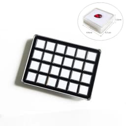 Loose Diamond Gemstone Display Case White Foam Round Gems Holder Jar Insert Gem Stone Pendant Beads Storage Liner Organizer Tray