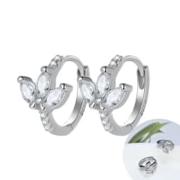 925 Sterling Silver Ear Needle White Zircon Silver Series Earrings ins Tassel Pendant Hoop Earrings For Women Advanced Jewelry