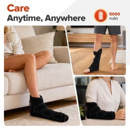 Red Light Ankle & Elbow Support Brace Pad, Wireless Portable Infrared Light 153 LEDs 660nm Thermal Device for Elbow Foot Care