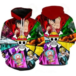 Anime One P Hoodies 3D Print Pullovers Sportswear Sweatshirts Luffy Ace Law Zoro Nami Nico Casual Tops Jacket Men