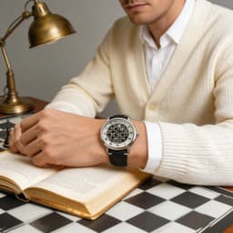 Men Automatic Watch Chess Checkerboard Mechanical Watches Waterproof Vintage Business Luminous Skeleton Leather Gift for You