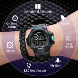 ZGO X Transformers Children's Watches Middle And Primary School Students Boys Waterproof Sports Digital Electronic Watches 7531