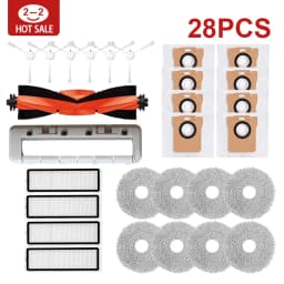 For Xiaomi Robot Vacuum X20+/X20 Plus Parts Accessories Main Side Brush Hepa Filter Mop Cloth Dust Bag Replacement