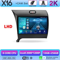 Carplay Android 16 For KIA Cerato 3 Forte K3 2013 2014 2015-2017 LHD RHD Car Radio Player Android Auto Multimedia GPS Navigation