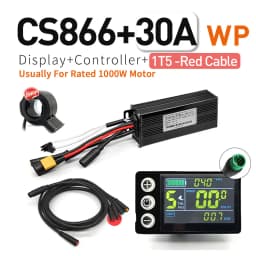 Ebike SineWave Three Mode Controller 24V-52V 17A 26A 30A 40A 45A TFT Display Throttle Hall Unlimited Motor 350W-2000W Moto