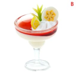 1/2pcs Drink Ice Cream Cups Cocktail Glass Model Pretend Play Mini Food Fit Play House Toy Doll Accessories Dollhouse Miniature