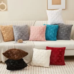 Plush Throw Pillow Cover 45x45cm 30x50cm for Sofa Square Cushion Cover Bed Living Room Plush Sleep Pillow Case Cotton Home Decor