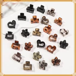 12/24/Pcs Mini Flower Hair Claw Clips Pack for Women Girl Cute Hair Accessories Creaseless Styling for Bangs Tiny Hair Styling
