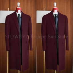Simple Classic England Style Cotton Overcoat Men Thick Custom Made Single Breasted Pocket Coat Casual Winter Warm Jacket