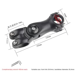 Adjustable Bicycle Handlebar Stem Variable 60 Degree Angle Aluminum Alloy Bike Handlebar Riser Road Bike Front Fork Stem Adapter