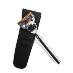 Men Manual Care Silver Metal Shaver Handle 5-Layer Stainless Steel Safty Razor Blade Suit For G-series F5 Power
