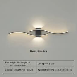 Moder LED Wall Lamp Long Strip Wall Lamps TV Background Decorative Lighting For Bedroom Living Room Home Indoor Lighting Fixture