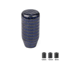 5/6 Speed Carbon Fiber Style Gear Shift Knob JDM Universal Shape Manual Transmission Shifter Lever Knob 8MM 10MM 12MM