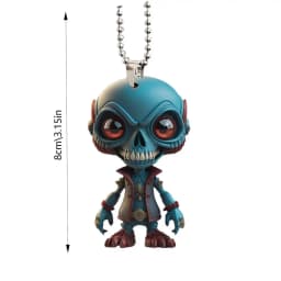 Flat Automotive Rearview Mirror Pendant 2D Acrylic Alien Car Ornament Auto Rearview Mirror Pendant Car Accessories Funny Gifts