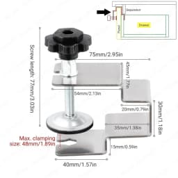 C Clamp Cabinet Hardware Jig Drawer Fixing Clip for Install Door Drawer Front Knobs Pulls Handles Flexible Woodworking Tools