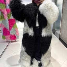 YOLOAgain 135-140cm Floor Length Mongolia Sheep Fur Coat Women Winter Warm Party Long Fur Coat Ladies Overcoat