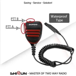 Baofeng UV-13Pro Waterproof Microphone Shoulder Speaker UV-9R PRO 2 Pins for Walkie UV-5R/UV-82/UV-16/TH UV8000D Two Way Radio