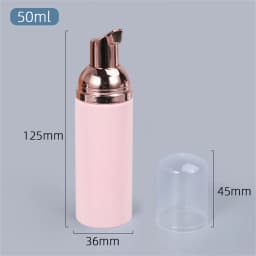 50ml Small Foam Dispenser Plastic Pump Bottles Mini Empty Soap Refillable Bottle for Travel Cleaning Cosmetics Packaging