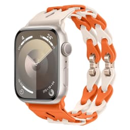 Chain Link Silicone Strap for Apple Watch Band Ultra 3 2 49mm 44mm 40mm 45mm 41mm 42mm Bracelet for Series 11 10 9 8 7 6 5 4 SE3