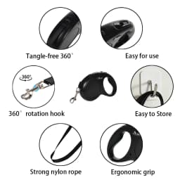 Nylon Dog Leash Automatic Retractable Puppy Lead Outdoor Hiking Extending Pet Traction Rope For Small Medium Cats Dogs Supplies