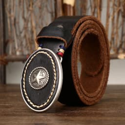 3.8CM Genuine Leather Belts for Men Thickened Head Layer Pure Cowhide Smooth Buckle High Quality Jeans Cowboy Male Belt Luxury