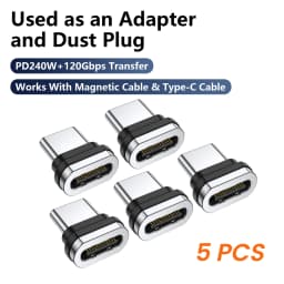 Boxiang Magnetic Plug 240W 48V5A Magnetic USB-C Cable PD3.1Fast Charge 120Gbps High Speed Data Sync Dual Use Type C Charger Wire