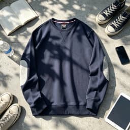 2026 Autumn New Basic Knitted Pullover Sweatshirts Men's Plus Size Soild Color High Quality Fashion Washed Casual Sportswear