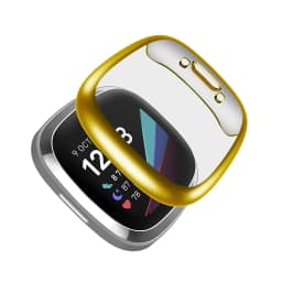 Screen Protector for Fitbit Sense 2 Case Full Soft TPU Plated Bumper Protective Cover Fitbit Versa 4/Sense 2 Case Accessories