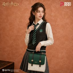 Pinky Harry Potter Backpack Mini Satchel Bag Vintage Preppy Style Handbag for Commuting Outing Gifting for Fans Students Women