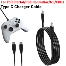 1.5M Type C Charger Cable USB C Data Cable Type-C Charging Cable Handle Cable for PS5 Portal Handheld/PS5 Controller/NS/XBOX