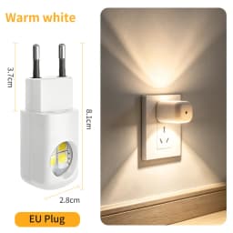 US/EU Plug LED Night Light for Bedroom Hallway Corridor Kitchen Stairs Lighting Auto On/Off Energy Saving Dusk to Dawn Lamp