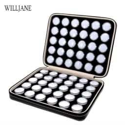 Transparent Gemstone Gem Jar Display Box Loose Diamond Jewelry Storage Carrying Case Nail Gem Stones Holder Organizer Container