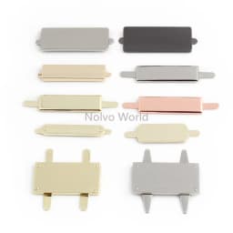 50-100PCS Customize Logo Metal Purse Labels Laser Your Brand For Bags Handbag Hat Garment Engrave Making Name Tags Accessories