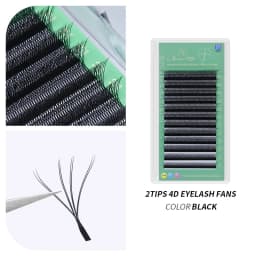 GLAMLASH 4D5D W Shape Lash Clover Bloom Handmade Premade Volume Fans W Eyelash Extensions Natural Soft Individual Lashes