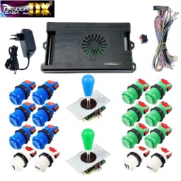9800 in 1 Pandora Saga DX 2 Plus Arcade Box DIY Kit 8 Way Joystick American Style Push Button Game Console Cabinet Bartop