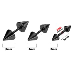 3Pcs 20G Screw Back Ball Tragus Stud Cartilage Earrings Helix Ear Piercing Jewelry Round Cone Square Surgcial Steel Stud Earring