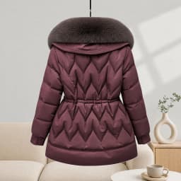 Parkas Women Down Cotton Jacket 2026 Winter Coat Large Fur Collar Warm Mid Long Cotton Padded Jacket Female Outerwear Overcoat