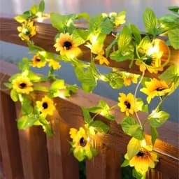 LED Artificial Green Rattan Leaf Fairy Lights String Battery Powered Wedding Garland Ramadan Outdoor Garden EID Room Decoration