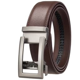 3.5cm Luxury Designer Men's Leather Belt with Automatic Ratchet Buckle Width Plus Size Male Blue Black Brown Formal Accessory